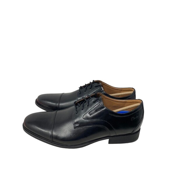 Clarks Collection Whiddon Cap Shoe Men\'s Size 13 M Black Leather Comfort main image 9